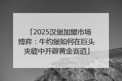 2025汉堡加盟市场博弈：牛约堡如何在巨头夹缝中开辟黄金赛道