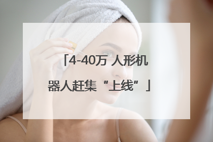 4-40万 人形机器人赶集“上线”