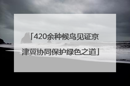 420余种候鸟见证京津冀协同保护绿色之道