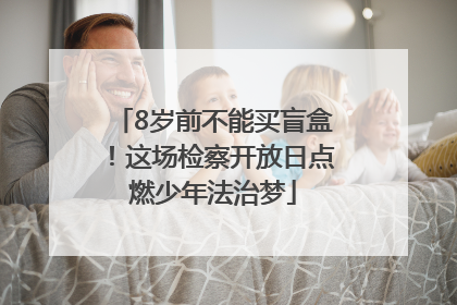 8岁前不能买盲盒！这场检察开放日点燃少年法治梦