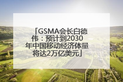 GSMA会长白德伟：预计到2030年中国移动经济体量将达2万亿美元