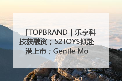 TOPBRAND｜乐享科技获融资；52TOYS拟赴港上市；Gentle Monster合作谷歌；Valentino传播官离职